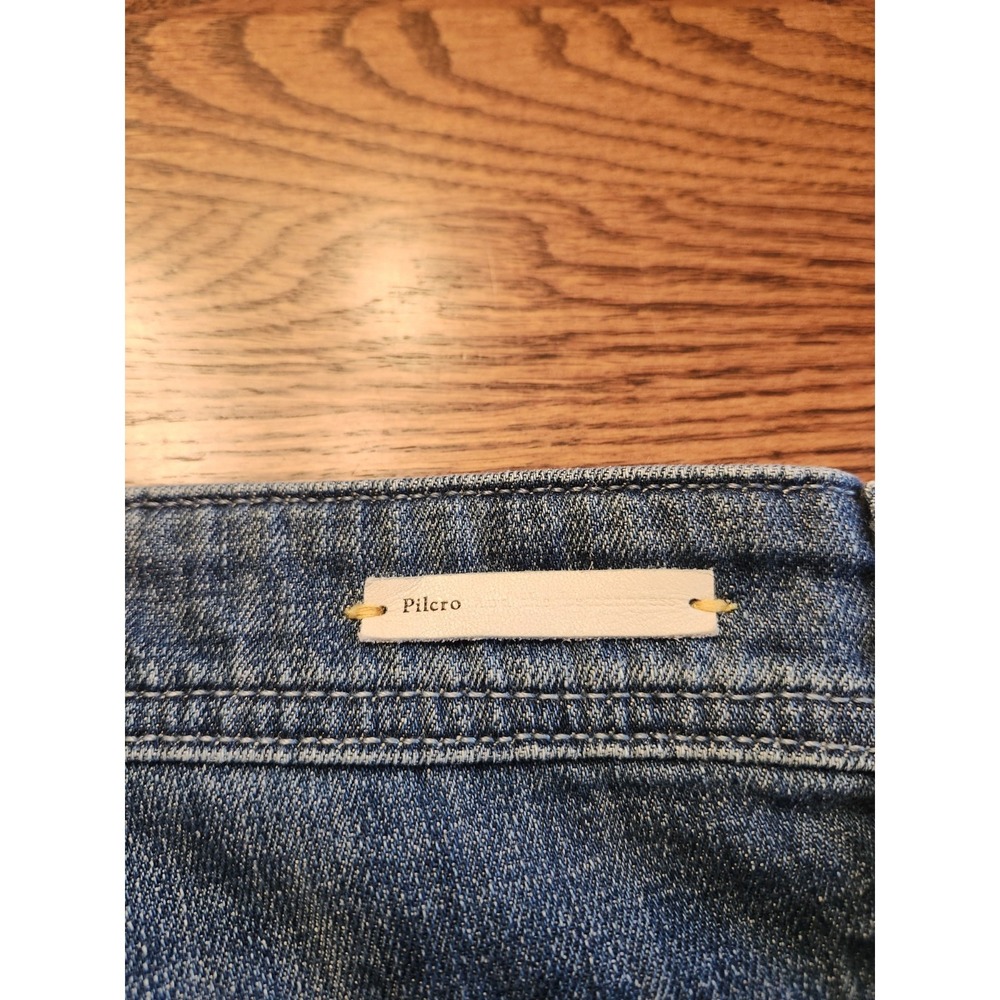 Pilcro and The Letterpress Jeans Womens Size 31 Anthropologie Hyphen Knee Patch - Picture 10 of 15